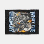 What The Sigma Cool Funny Alpha Wolf Werewolf Boot フリースブランケット (正面(横))