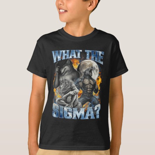 What The Sigma Cool Funny Alpha Wolf Werewolf Boot Tシャツ (正面)