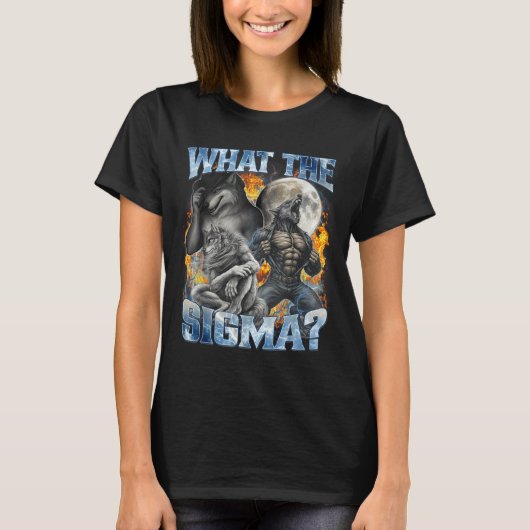 What The Sigma Cool Funny Alpha Wolf Werewolf Boot Tシャツ (正面)