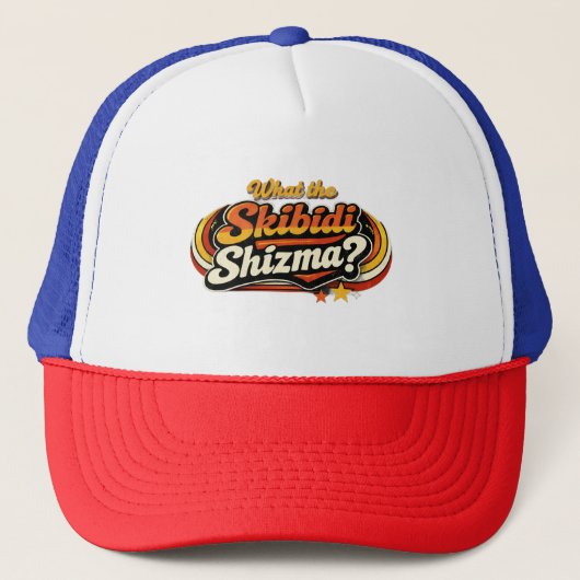 What the Skibidi Shizma? Retro Graphic Hat キャップ (正面)