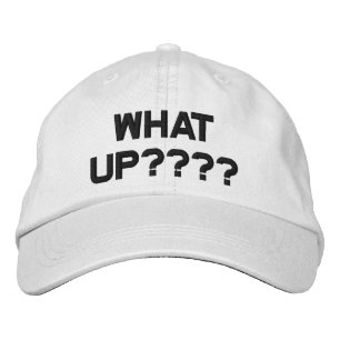 What Upロゴ、調節可能な野球帽 刺繍入りキャップ