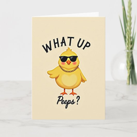 What Up Cool Chick Happy Card カード (正面)