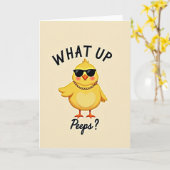 What Up Cool Chick Happy Card カード (黄色い花)