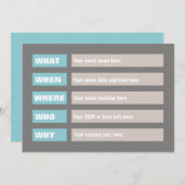 What When招待状 招待状 (正面/裏面)