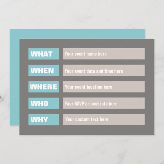 What When招待状 招待状 (正面/裏面)