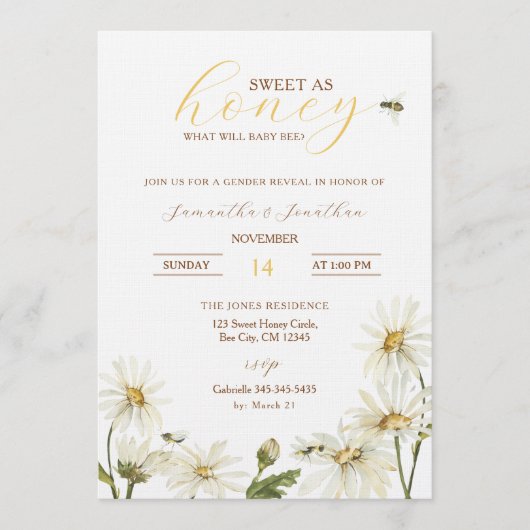 What Will Baby Be Gender Reveal Invitation 招待状 (正面)