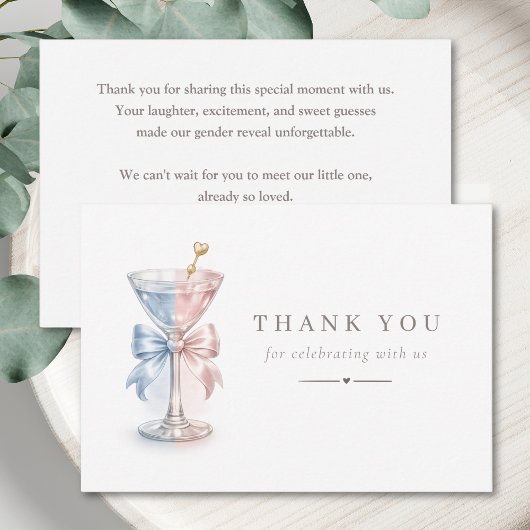 What Will Baby Be Modern Tini Gender Reveal サンキューカード