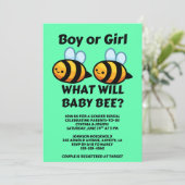 What Will Baby Bee Gender Reveal 招待状 (スタンド正面)