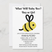 What Will Baby Bee Gender Reveal 招待状 (正面)