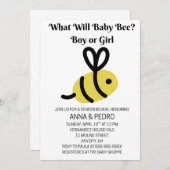 What Will Baby Bee Gender Reveal 招待状 (正面/裏面)