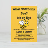 What Will Baby Bee Gender Reveal 招待状 (スタンド正面)