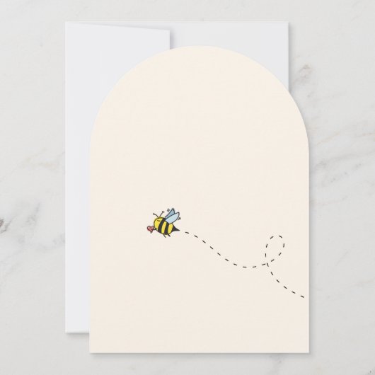 What Will Baby Bee? Gender Reveal Couples Shower 招待状 (裏面)