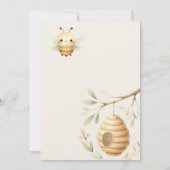 What Will Baby Bee Honey Bee Gender Reveal 招待状 (裏面)