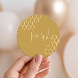 What Will Baby Bee Honeycomb Team Girl ラウンドシール
