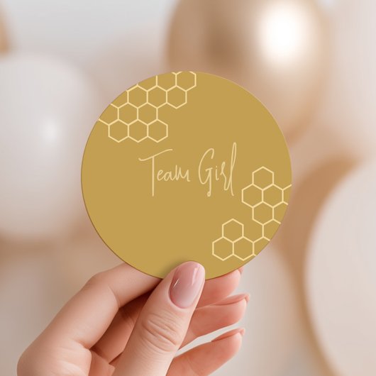 What Will Baby Bee Honeycomb Team Girl ラウンドシール