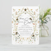 What will Baby Bee Wildflower Gender Reveal 招待状 (スタンド正面)