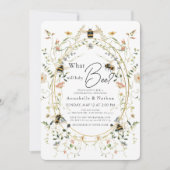 What will Baby Bee Wildflower Gender Reveal 招待状 (正面)