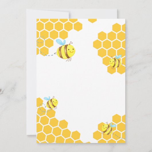 What Will Bee Gender Leval Beeパーティー 招待状 (裏面)