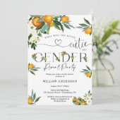 What Will Cutie Be Citrus Lemon Bridal Shower 招待状 (スタンド正面)