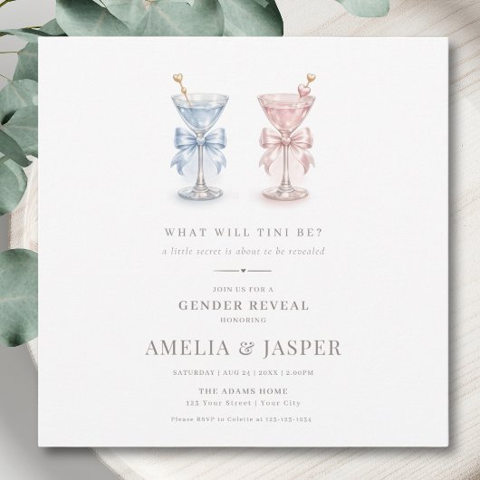 What Will Tini Be Minimal Chic Gender Reveal セーブザデート
