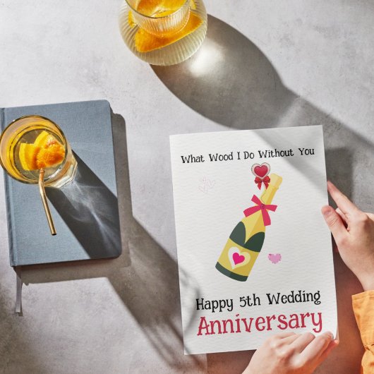 What Wood I Without You Happy 5th 結婚's 招待状