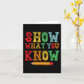 What You Know おもしろい Exam Testing Day Students Teac カード (黄色い花)