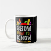 What You Know おもしろい Exam Testing Day Students Teac コーヒーマグカップ (左)