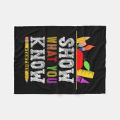 What You Know おもしろい Exam Testing Day Students Teac フリースブランケット (正面(横))