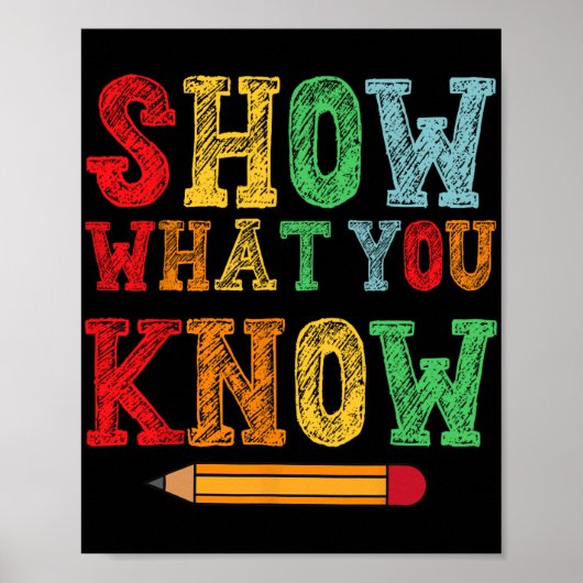 What You Know おもしろい Exam Testing Day Students Teac ポスター (正面)