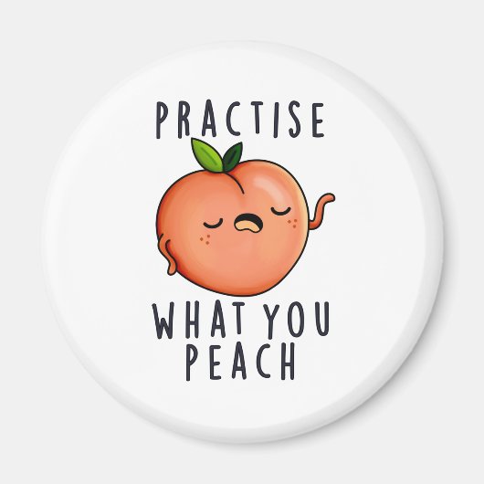 What You Peach Fruit 前向き Punの練習 マグネット (正面)