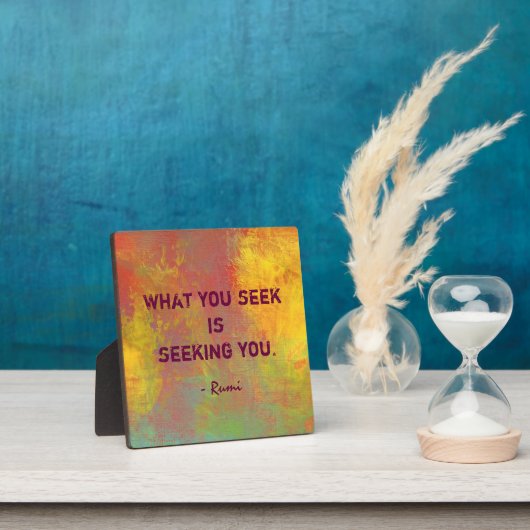 What You seek Rumi引用文タイポグラフィ フォトプラーク (インサイチュ)