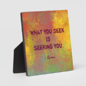 What You seek Rumi引用文タイポグラフィ フォトプラーク (正面)