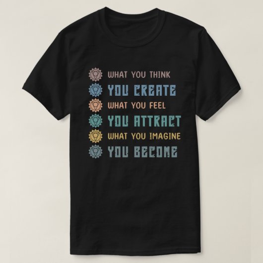 What You Think, You Create Tシャツ (デザイン正面)