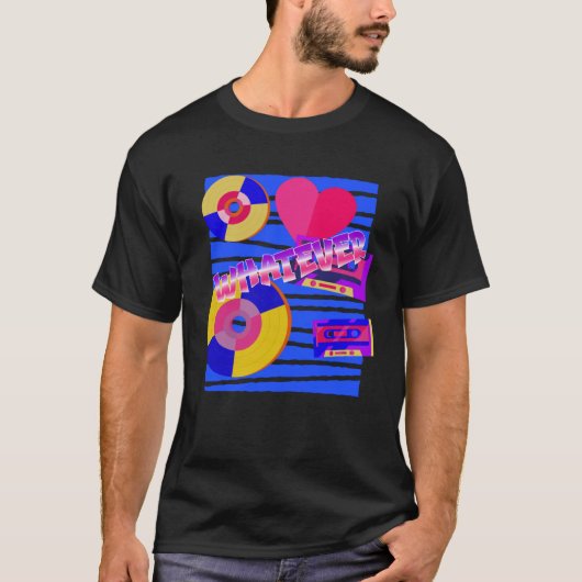 Whately 80s音楽ノスタルジアカセット世代Xブーマー Tシャツ (正面)