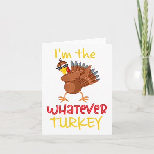 Whately Turkey Matching Family Group Thanksgiving カード (正面)