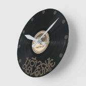 WHATEVERレコードアルバム ラウンド壁時計 (傾斜)