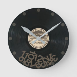 WHATEVERレコードアルバム ラウンド壁時計