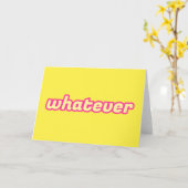「Whatever」アート カード (黄色い花)