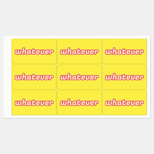 「Whatever」アート ラベル (シート)