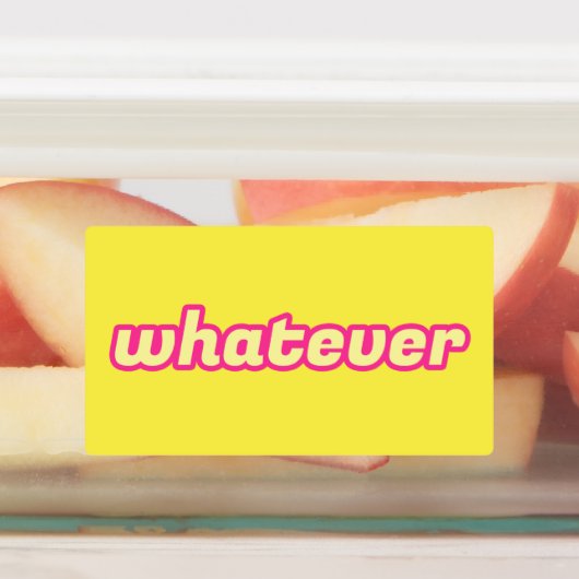 「Whatever」アート ラベル (貼付)