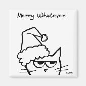 Whatever メリー - Grumpy Christmas from the Cat マグネット (正面)