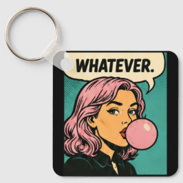 “Whatever” レトロコミック キーホルダー