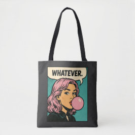 “Whatever” レトロコミック トートバッグ