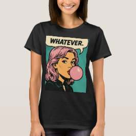 “Whatever” レトロコミック Tシャツ