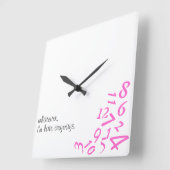 ~Whatever、私はピンク遅いAnyways~の柱時計です スクエア壁時計 (傾斜)