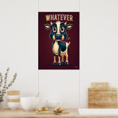 Whatever Cow – Funny Cartoon Character Art ポスター (キッチン)
