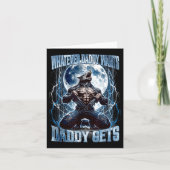Whatever Daddy Wants Daddy Gets Funny Alpha Wolf M カード (正面)