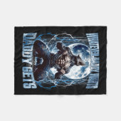 Whatever Daddy Wants Daddy Gets Funny Alpha Wolf M フリースブランケット (正面(横))