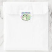 Whatever Frog Sticker Cute Eye Roll Frog Attitude  スクエアシール (バッグ)