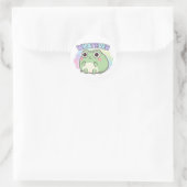 Whatever Frog Sticker Cute Eye Roll Frog Attitude  ラウンドシール (バッグ)
